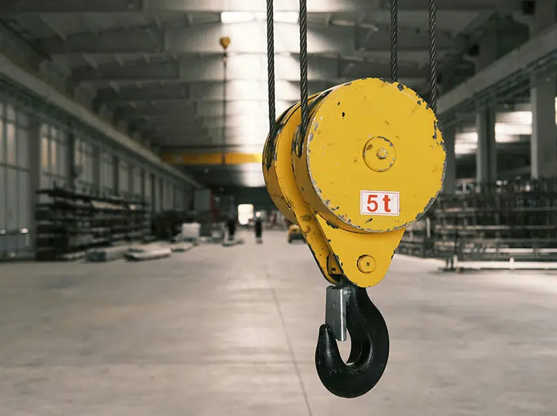 Markierung von Hebetechnik Hebezeuge Kran Seilen