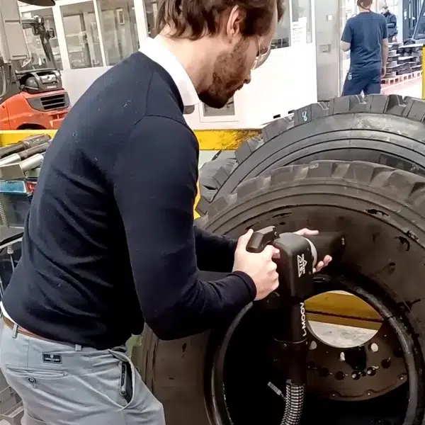 Mobile Lasermarkierung Reifen